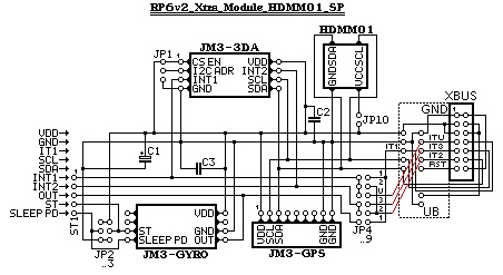 RP6 Experimentierplatine für Xtra Module und HDMM01 - Schaltplan