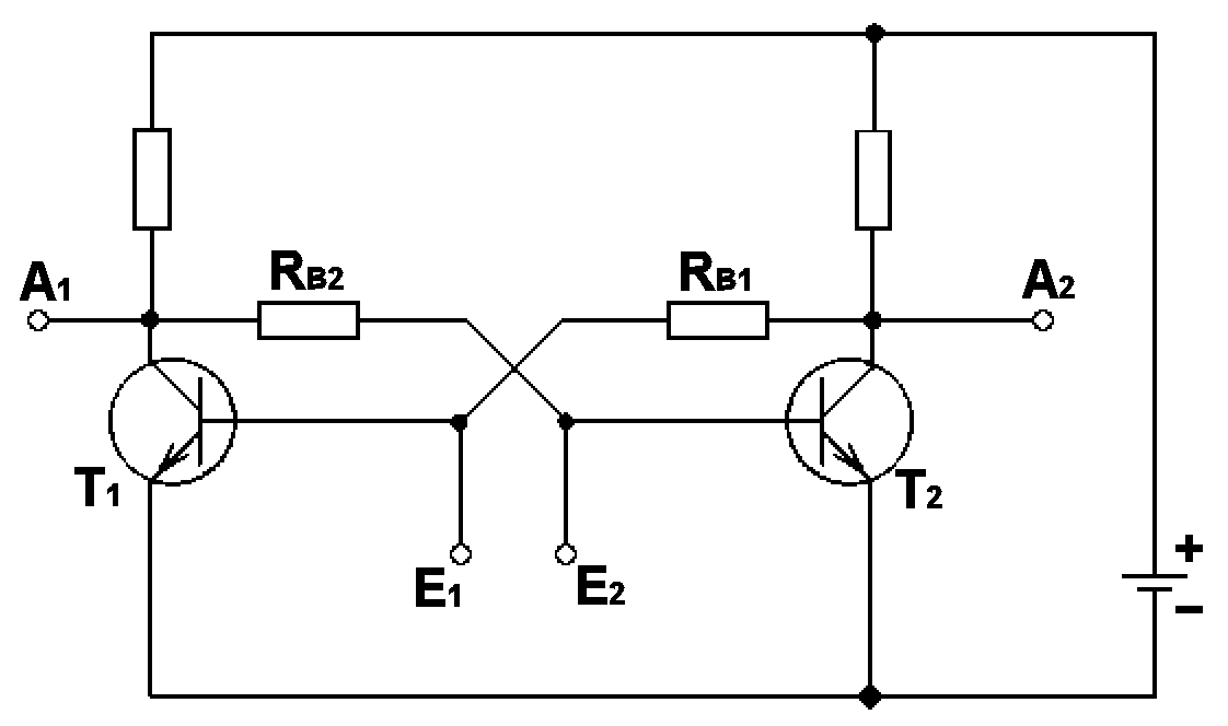 Bistabile Kippstufe mit Transistoren