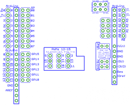 RP6 ArduIO Arduino Expander Sockel